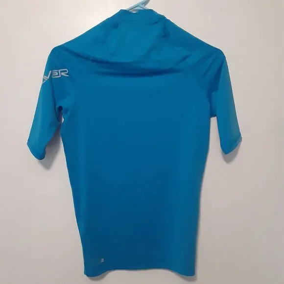 Quicksilver Rash Guard Sun Surf Shirt Blue Compression Mens Size XS - Picture 5 of 10